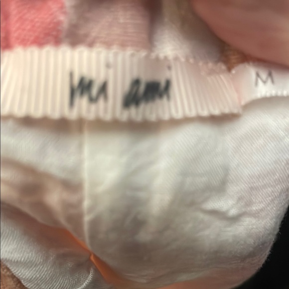 ⭐️ 5 items for $15 ⭐️ Miami Striped Peach and Coral Women's Paper Bag Shorts - Picture 2 of 7